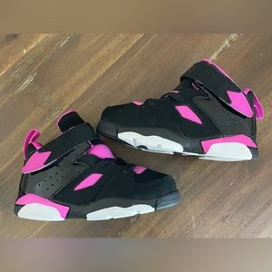 Nike Jordans high top black pink toddler kid size 7